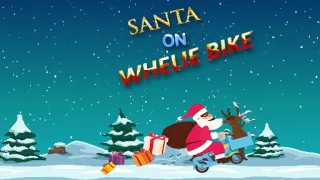 Santa On Wheelie Bike